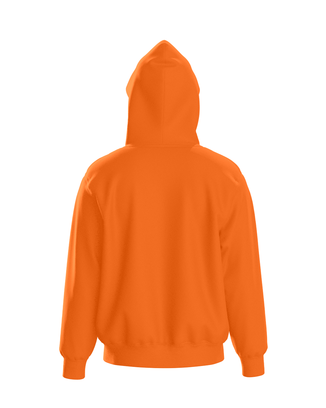 Orange Plain Hoodie