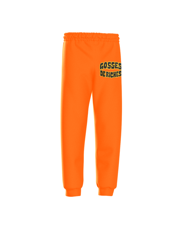 Orange Plain Sweatpants