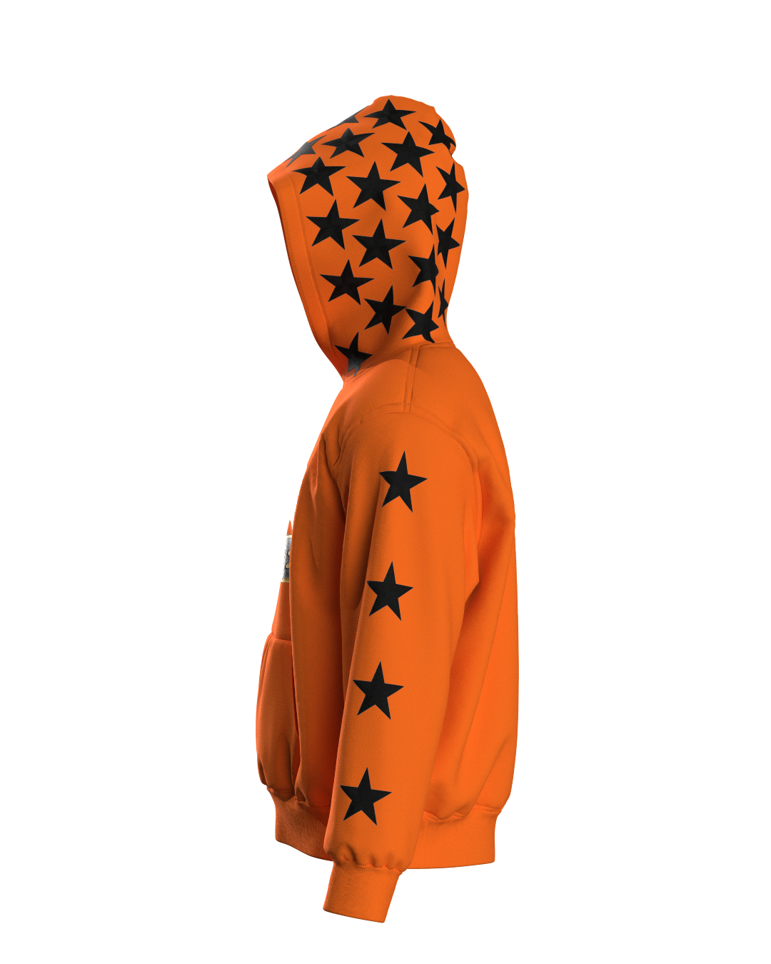Orange Stars Hoodie